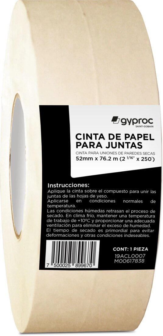 Cinta de papel para juntas